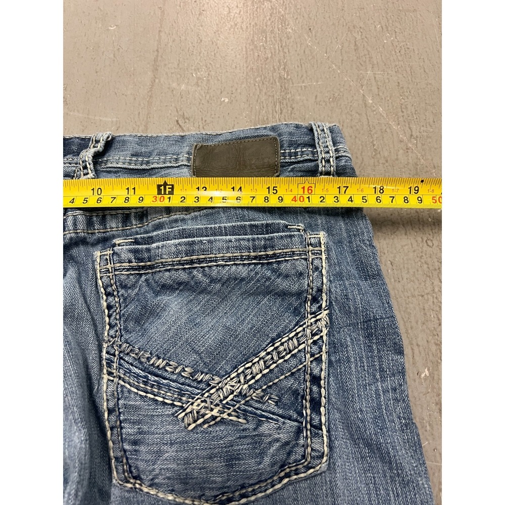 Buckle BKE Denim Straight Carter Jeans Men's Blue Denim Stretch Zip Fly - 34S - Picture 12 of 14